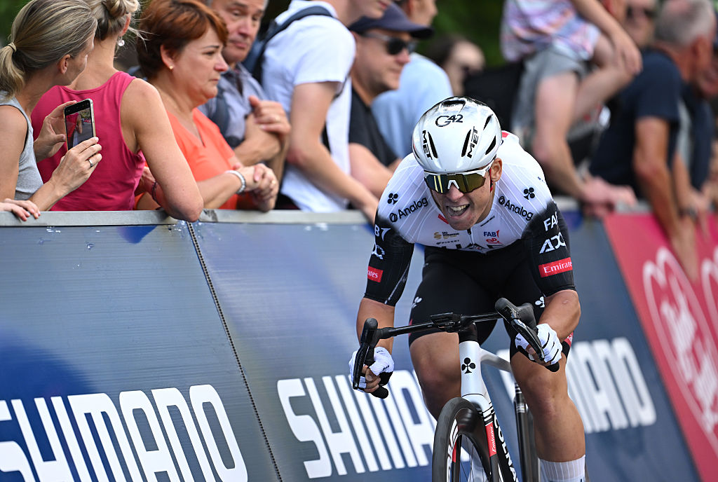 Davide Stella (UAE Team Emirates - Gen Z) durante el Deutschland Tour 2025. (Foto de Christian Kaspar-Bartke/Getty Images)