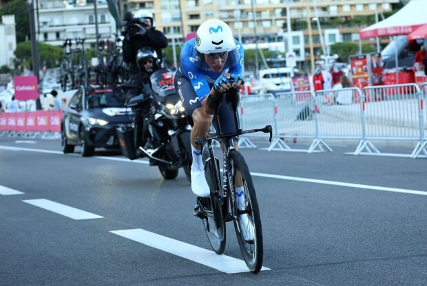 Enric Mas on his time trial bike