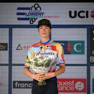 Mischa Bredewold (SD Worx - Protime) after finishing second at the 2026 Classic Lorient Agglomeration Ceratizit in Plouay, France. (Photo by Alex Broadway/Getty Images)