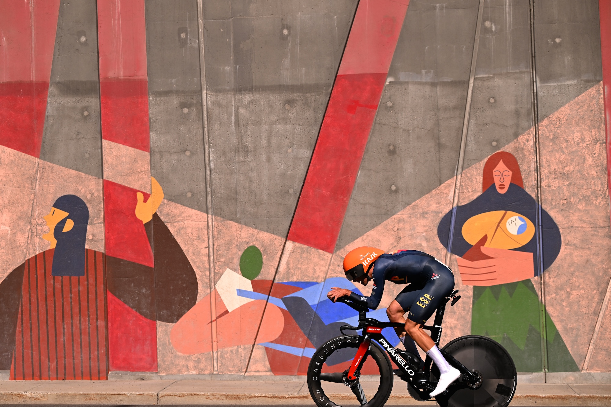 Benjamín Noval y el equipo de España compiten durante el 99º Campeonato Mundial de Ruta UCI Montreal 2026, Contrarreloj Individual Junior Masculino
