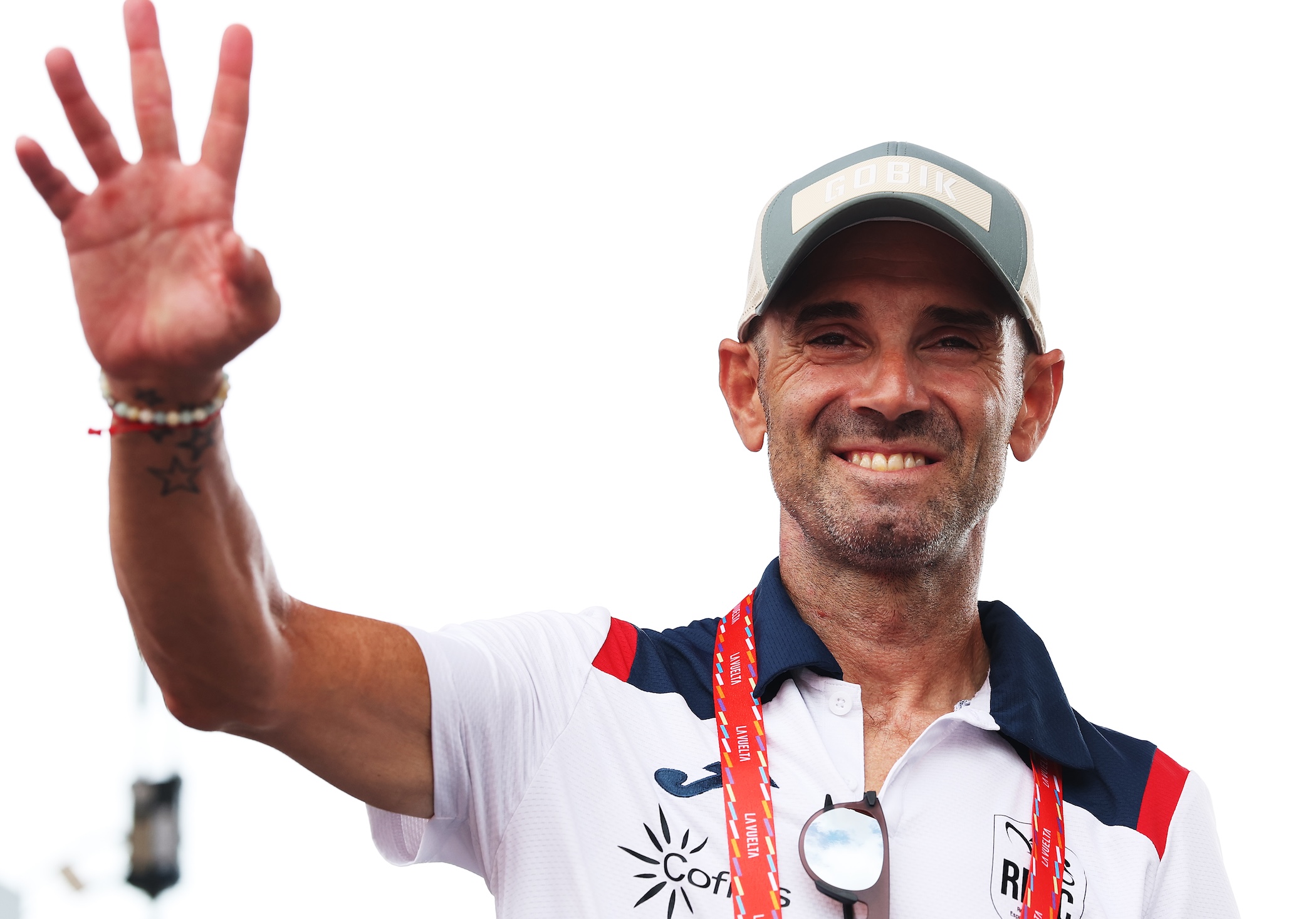 El seleccionador nacional de ciclismo de ruta élite masculino de España, Alejandro Valverde, asistió a la etapa 11 de la Vuelta a España