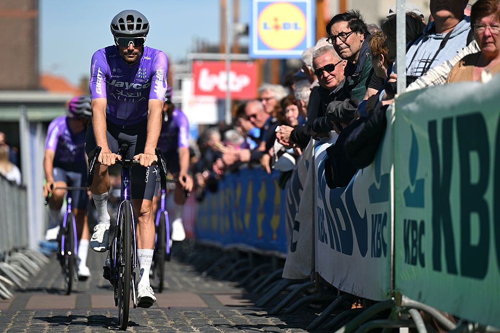 Luka Mezgec at a race early in 2026