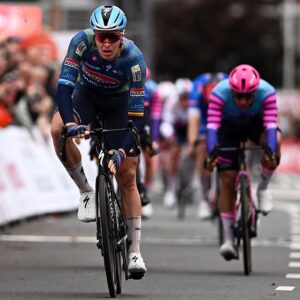 Tim Merlier (Soudal Quick-Step) wins stage 5 of the 2026 Eneco Tour in Arnhem, Netherlands. (Photo by Luc Claessen/Getty Images)