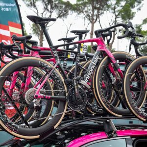 EF Education - EasyPost's Cannondale bikes, during the La Vuelta Espana 2026. (Photo by Xavier Bonilla/NurPhoto via Getty Images)